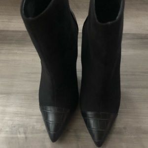 Black 4 inch heel booties